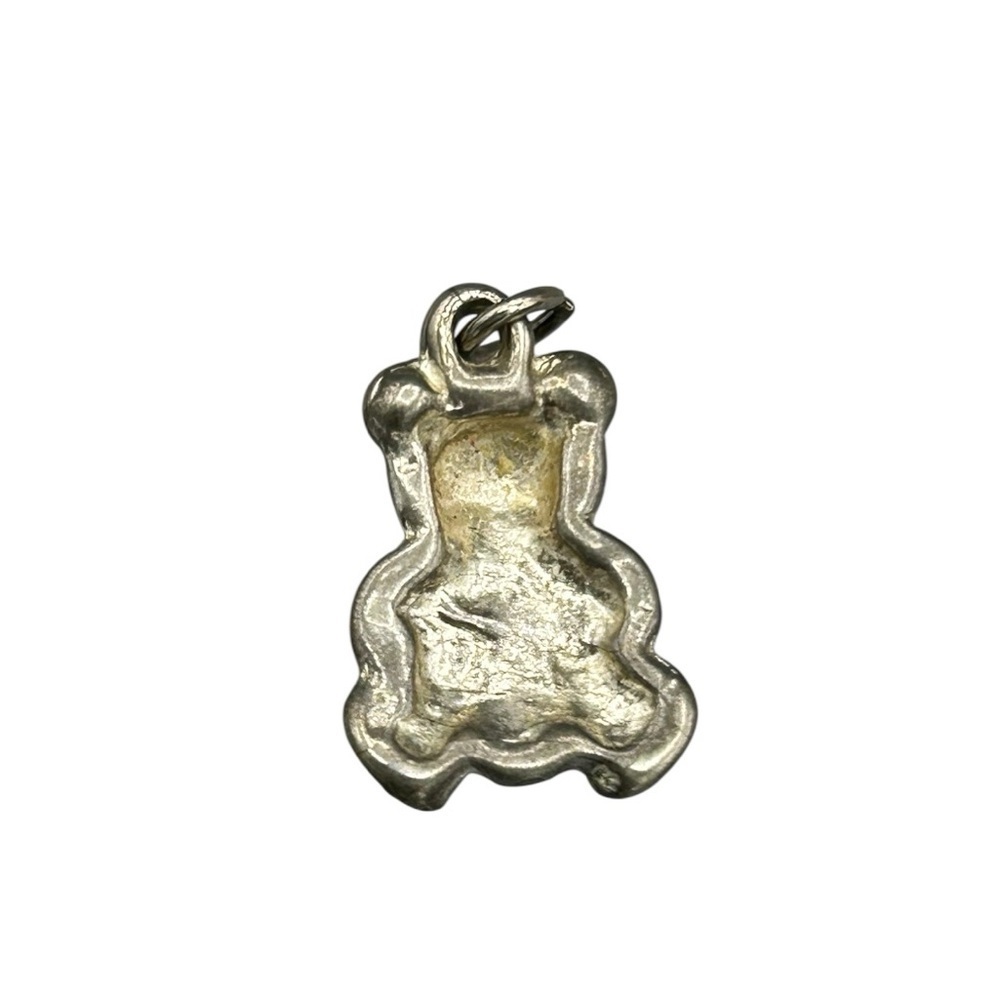 Vintage Teddy Bear Charm Silver Tone Pendant Cute Collectible - Picture 6 of 6